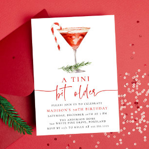 Convites Uma Festa de Aniversário com Candy Cane Martini Um