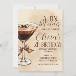 Convites Uma festa de aniversário com espresso martini um p