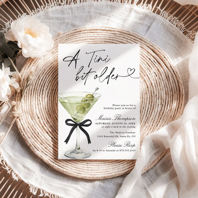 Convites Uma Festa de Aniversário com Martini de Azeitona U (Criador carregado)