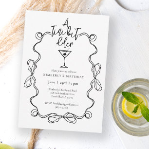 Convites Uma Festa de aniversário de Borda Negra Negra