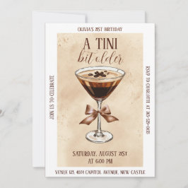 Convites Uma festa de aniversário de Espresso Martini um po