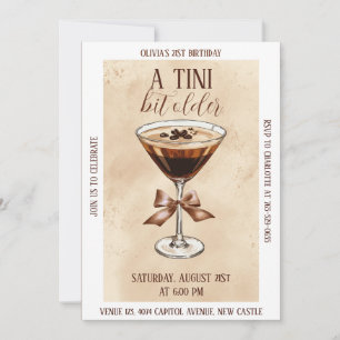 Convites Uma festa de aniversário de Espresso Martini um po