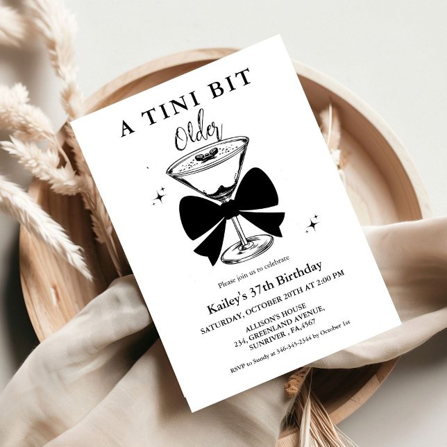 Convites Uma Festa de aniversário Martini Mais Velha (Criador carregado)