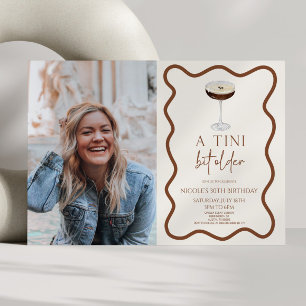 Convites Uma Festa de aniversário Tini Bit Antigo Expresso 