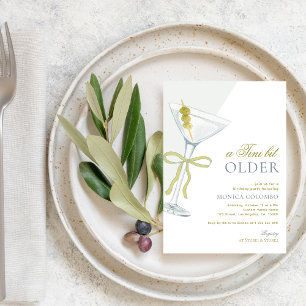 Convites Uma Festa de aniversário Tini Bit Older Martini