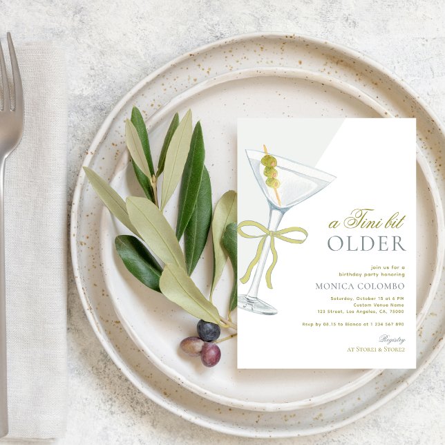 Convites Uma Festa de aniversário Tini Bit Older Martini (Criador carregado)