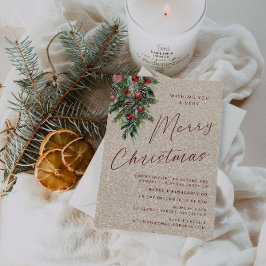 Convites Uma festa de Natal muito feliz, Dourada moderna