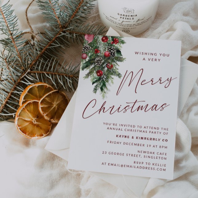 Convites Uma festa de Natal muito feliz, Natal moderno (Criador carregado)