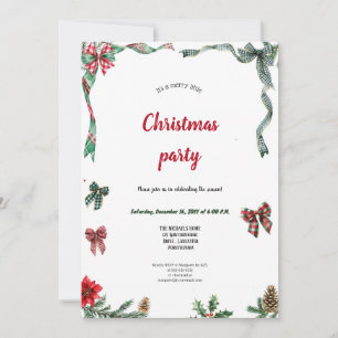 CONVITES UMA FESTA DE NATAL VERDE E VERMELHA MUITO ELEGANTE