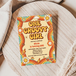 Convites Uma Festa de primeiro aniversario do Arco-Íris Ret