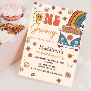 Convites Uma festa do primeiro aniversario do Arco-Íris Ret