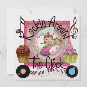 Convites Uma festa real do Rockin Cupcake - SRF