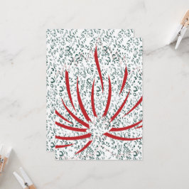 Convites uma flor vermelha sobre fundo preto