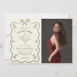 Convites Uma Foto De Aniversário Do Arco Tini Bit Antigo Ma