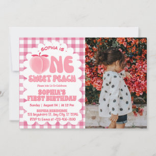 Convites Uma Foto De primeiro aniversario De Menina De Pêss