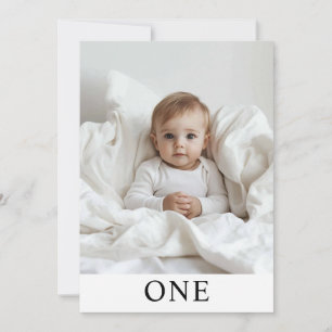 Convites Uma Foto Meu primeiro ano Personalizado