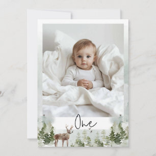 Convites Uma Foto Meu primeiro ano Personalizado
