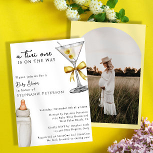 Convites Uma Foto Tini Um Amarelo Arco Martini Chá de Bebê