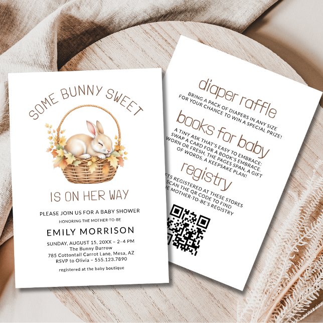 Convites Uma garota doce coelhinha, tudo em um Chá de frald (Criador carregado)