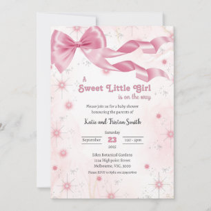 Convites Uma Garotinha Doce Está A Caminho Do Chá de fralda