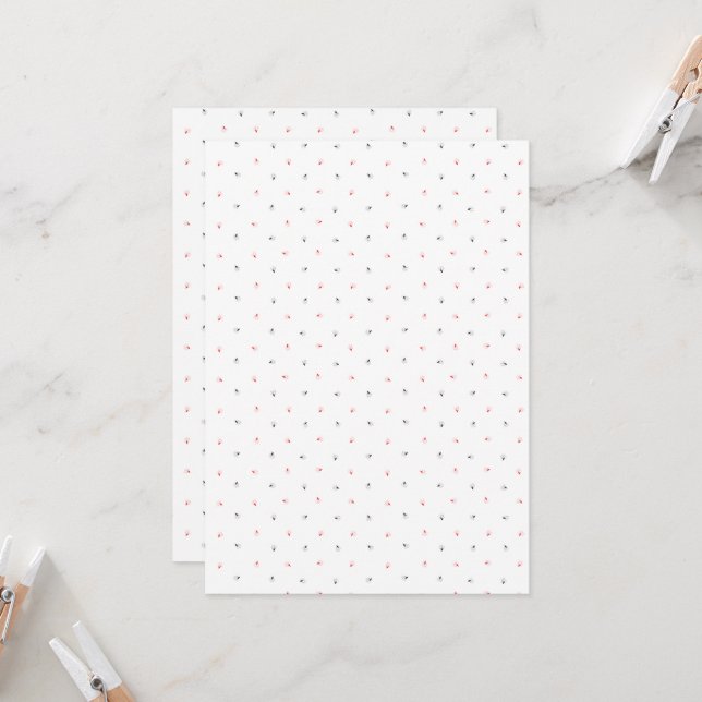 Convites Uma intrincada aga de design floral branca e negra (Frente/Verso In Situ)