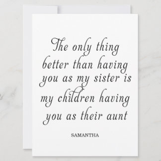 Convites Uma Irmã É Um Presente Para o Coração