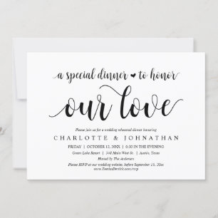 Convites Uma Janta Especial Para Honrar Nosso Amor, Ensaio