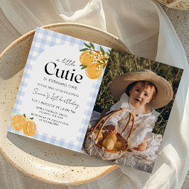 Convites Uma laranja citrus fofa para o 1º aniversário