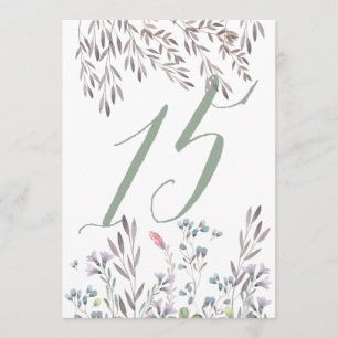 Convites Uma Mesa de Casamento com Flores Silvestres Nº 15