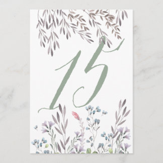 Convites Uma Mesa de Casamento com Flores Silvestres Nº 15 