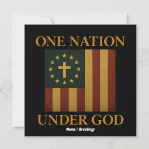 Convites Uma Nação Sob a Bandeira de Deus Patriótica Cristã