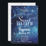 Convites Uma Noite debaixo do Star Blue Starry Sky Sweet 16<br><div class="desc">Personalizar para qualquer evento.</div>