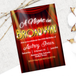 Convites Uma Noite em Broadway