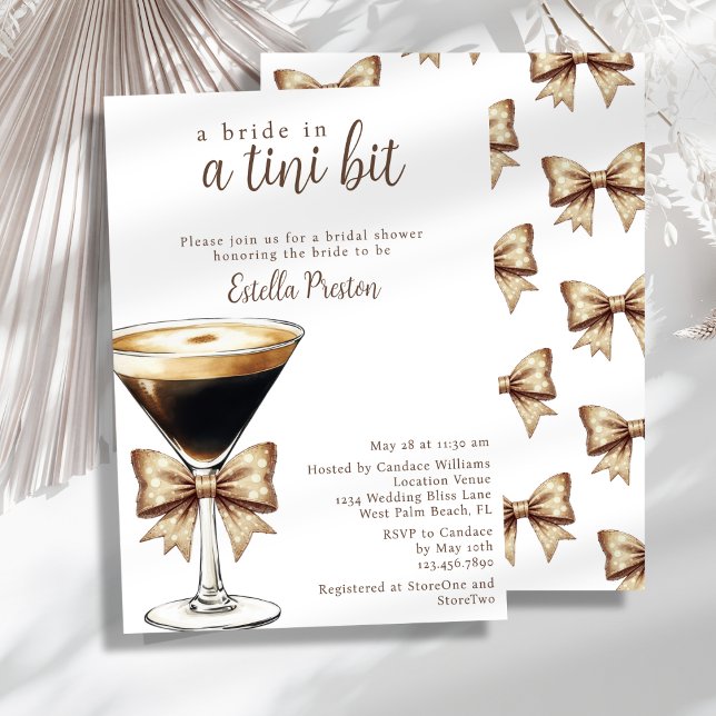 Convites Uma Noiva em um Chá de Panela com Martini Tini Bit (Criador carregado)