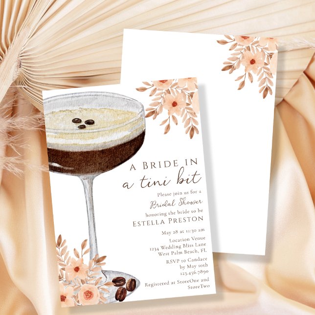 Convites Uma Noiva em um Chá de Panela Martini Tini Bit Bri (Criador carregado)