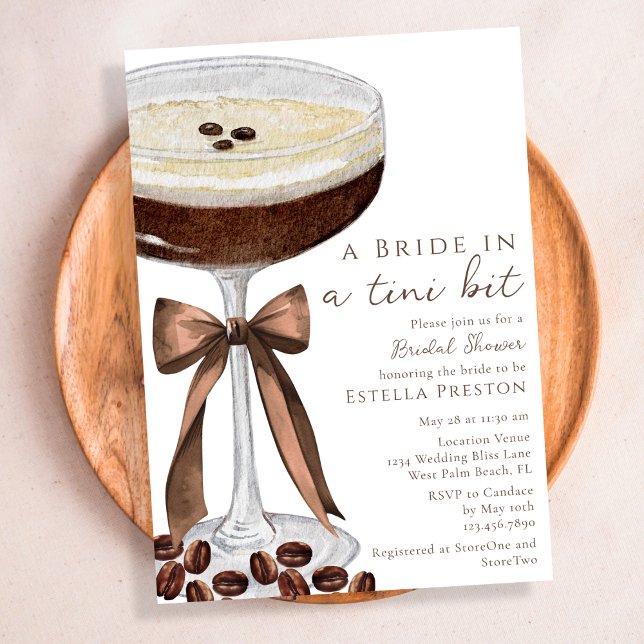 Convites Uma Noiva em um Chá de Panela Martini Tini Bit Bri (Criador carregado)