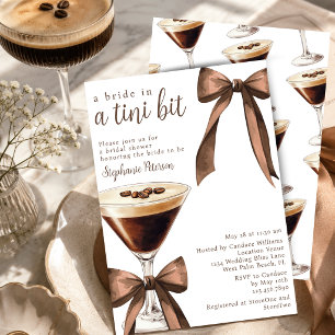 Convites Uma Noiva em um Chuveiro de Noiva Tini Bit Martini