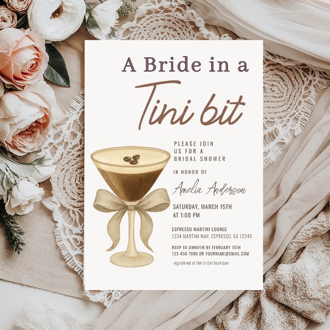 Convites Uma Noiva em um Pouco de Bridal Shower (Criador carregado)