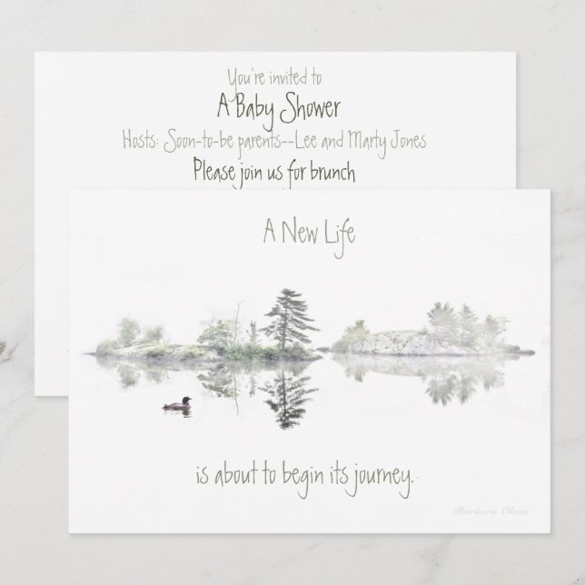 Convites Uma nova vida: Uma jornada está prestes a começar: (Frente/Verso)