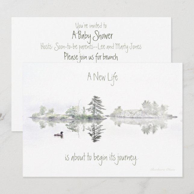 Convites Uma nova vida: Uma jornada está prestes a começar: (Frente/Verso)