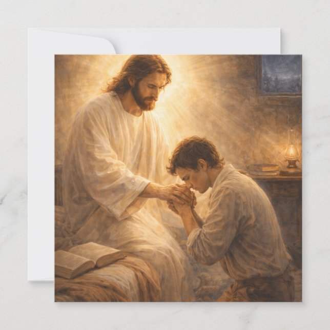 Convites Uma Oração de Joelhos com Jesus (Frente)