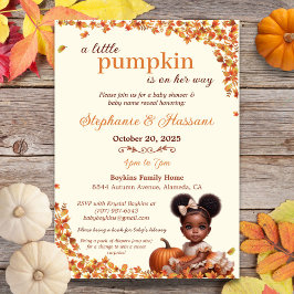 Convites Uma Pequena Abóbora Está a Caminho Da Menina Puff