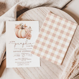 Convites Uma Pequena Abóbora Está A Caminho Do Chá de frald