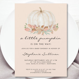 Convites Uma Pequena Abóbora Está A Caminho Do Chá de frald