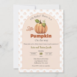 Convites Uma Pequena Abóbora Está A Caminho Do Chá de frald