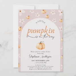 Convites Uma Pequena Abóbora Está A Caminho Do Chá de frald