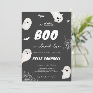 Convites Uma pequena Boo está quase chegando Festa de Chás