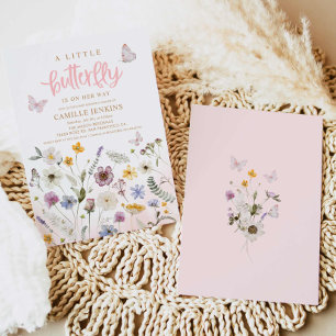 Convites Uma Pequena Borboleta está a caminho do Chá de fra