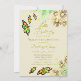 Convites Uma Pequena Borboleta Está No Caminho Do Trigo De