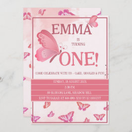 Convites Uma Pequena Borboleta está transformando um convit